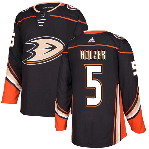 Herren Anaheim Ducks Eishockey Trikot Korbinian Holzer #5 Schwarz Authentic Heim